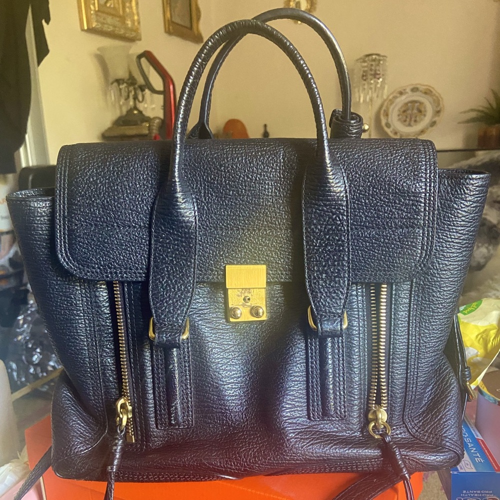 Phillip Lim Pashli  bag medium black w strap AUTH